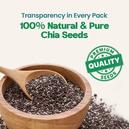 Qawvler Raw Chia Seed and Flax Seed Combo Pack 300 Gram (150 Gram Each) Rich in Omega-3, High in Dietary Fibre and Protein