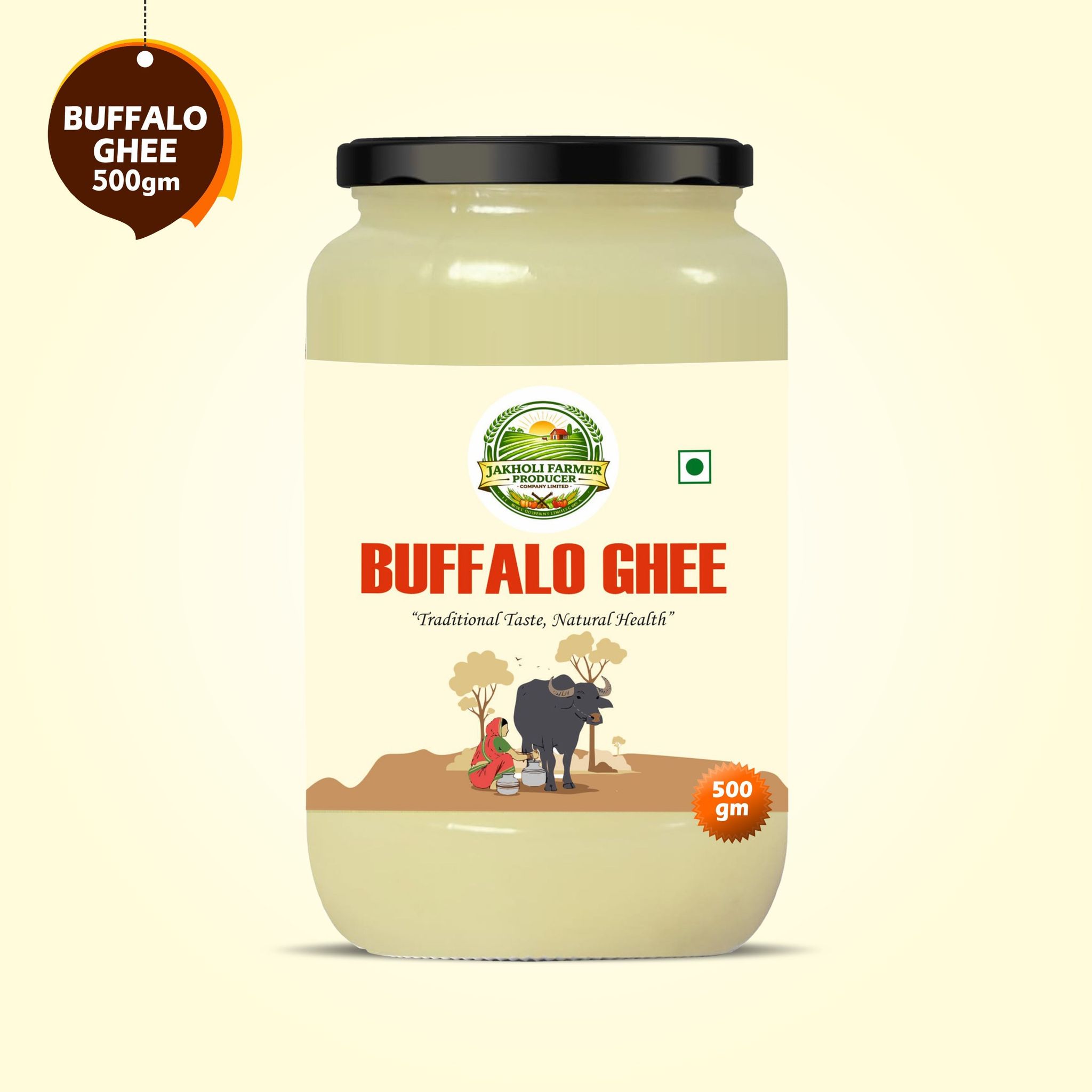 Desi Buffalo Ghee 500 Gram By Jakholi Farmer Producer Company Limited