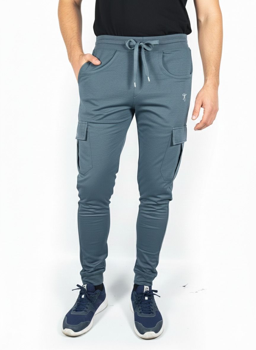 Premium Grey Tactical Cargo Pants for Men - Stretchable & Comfortable