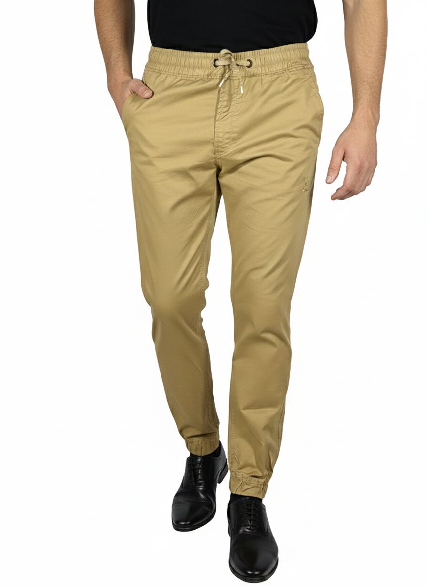 Men's Slim Fit Khaki Chino Jogger Pants