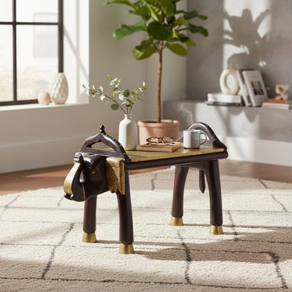 Wooden Central Table Elephant Shaped Central Coffee Table