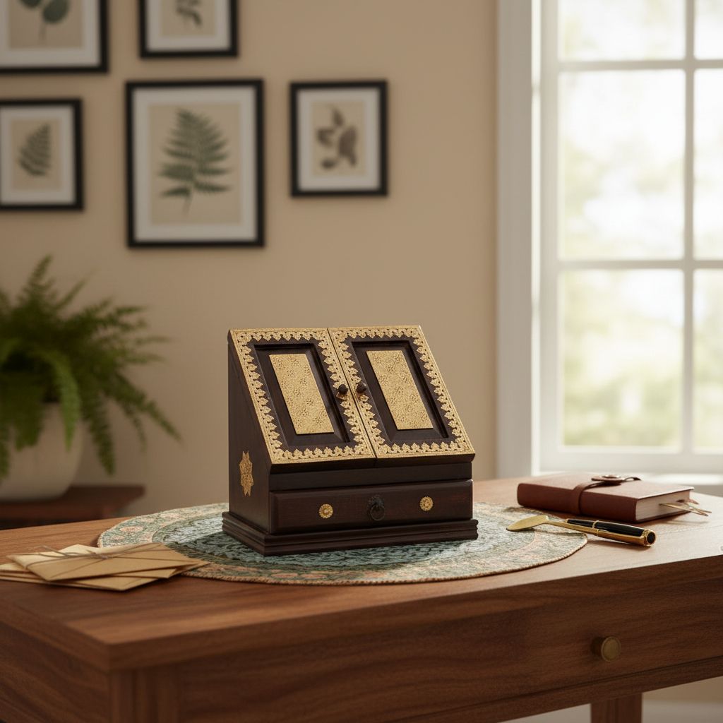 Wooden Letter Box for Storage | Desktop Organizer