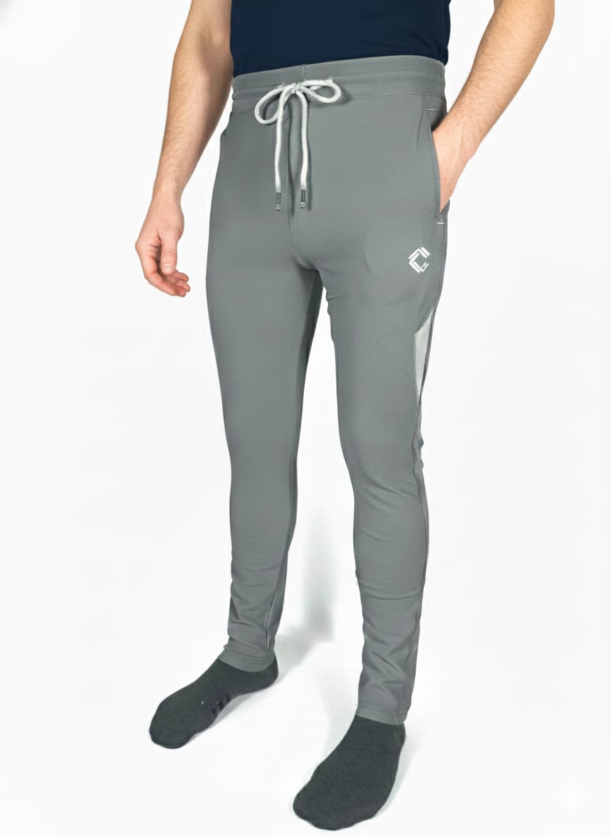 Premium Men’s Slim-Fit Performance Track Pants - Slate Grey