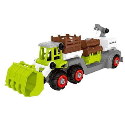 KTRS Enterprise DIY Toy Vehicles Set Assembly Toy City Cleaning 3 in 1 Truck Plastic 3 in 1Farmer Truck Take Apart Car Take Apart Car, Pack of 1(Color n Design May Vary)