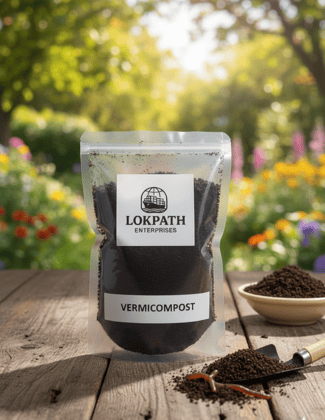 Vermicompost- 100% Organic Fertilizer for Plants, Home Garden & Agriculture | Enriched with Earthworm Castings | Chemical-Free Soil Booster(1kg)