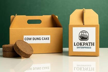 Lokpathenterprises Cow dung cake for Puja & Organic Farming | Fertilizer and bio-fuel gobar uple (15 Units)
