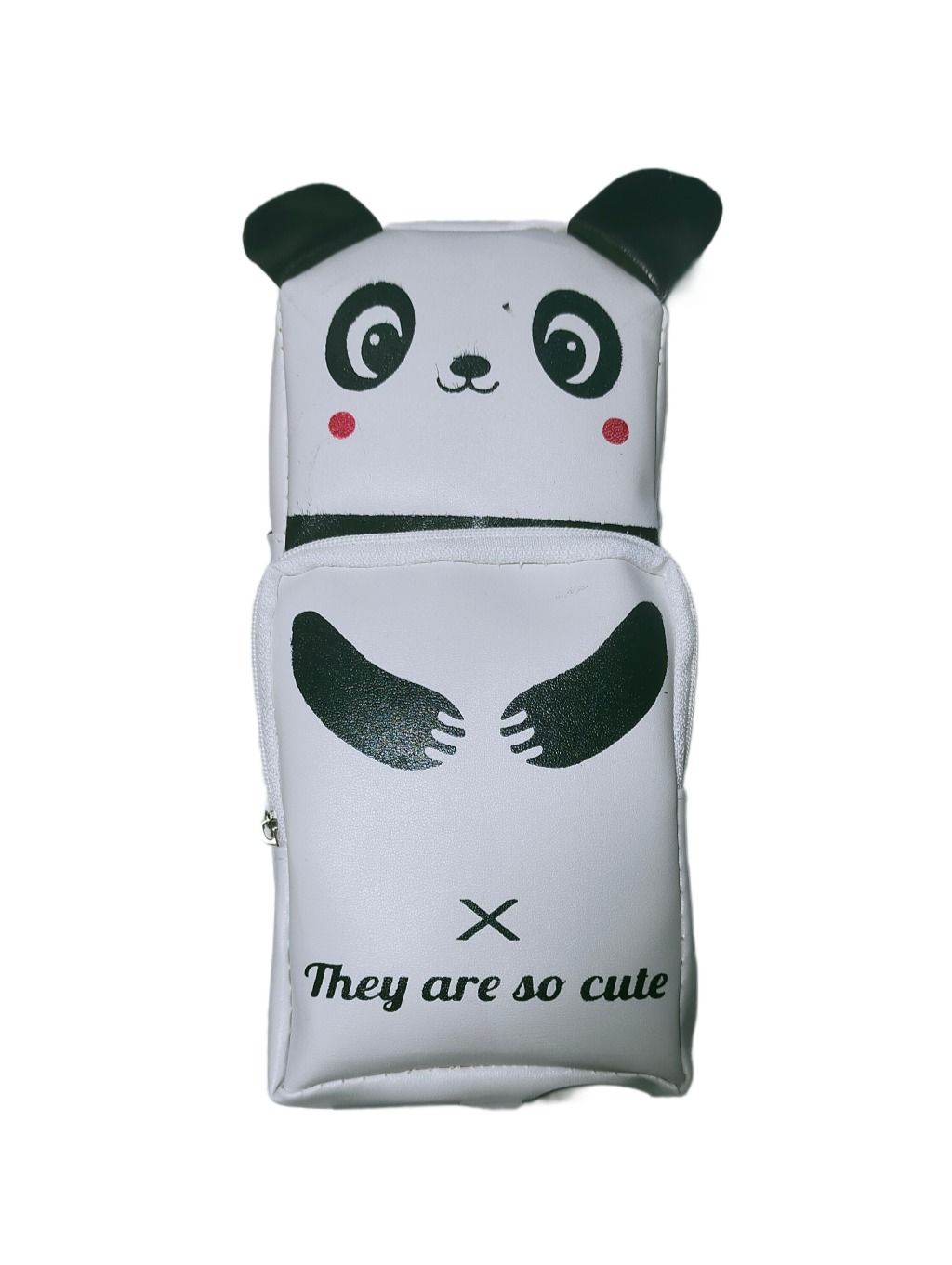 Cute Panda Zipper Pouch- White
