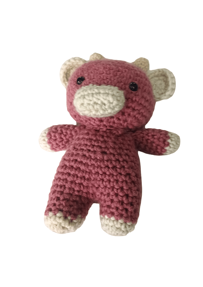 beautifully handcrafted crochet teddy bear plush toy