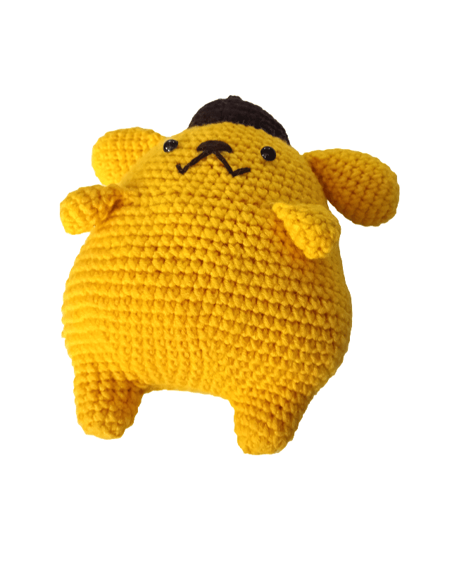 Handcrafted Cute Crochet Yellow Puppy Plush Soft Toy