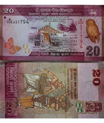 SUPER ANTIQUES GALLERY - SRILANKA 20 RUPEES NOTE IN TOP GRADE 1 Paper currency & Bank notes