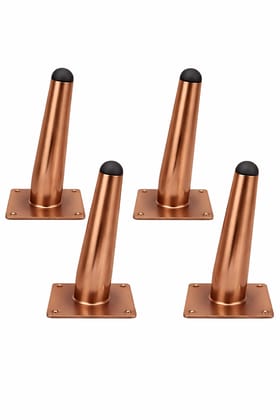 Elegance Times Engineering&nbsp;100% PVD Sofa Leg 10 INCHES  ROSE GOLD Glossy Finish Heavy Model Cone Shape Design Sofa Leg Set of 4 (10 INCHES)