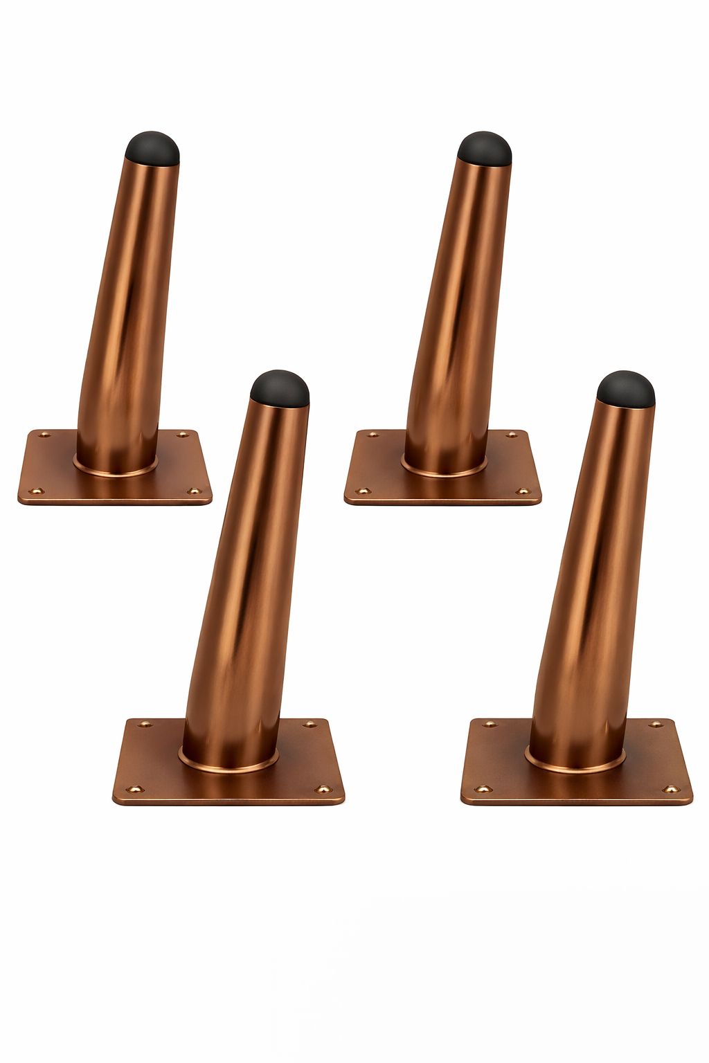 Elegance Times Engineering&nbsp;PVD 100% Sofa Leg 6 INCHES ROSE GOLD Glossy Finish Heavy Model Cone Shape Design Sofa Leg Set of 4 (6 INCHES)