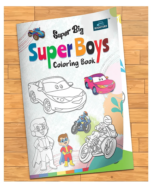 Super Big Coloring Book - Super Boys For Kids