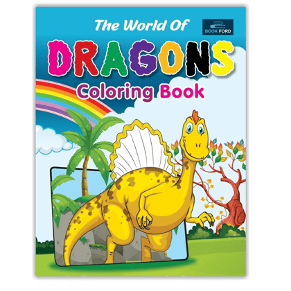 The World Of Dragons Coloring Book For Kids 