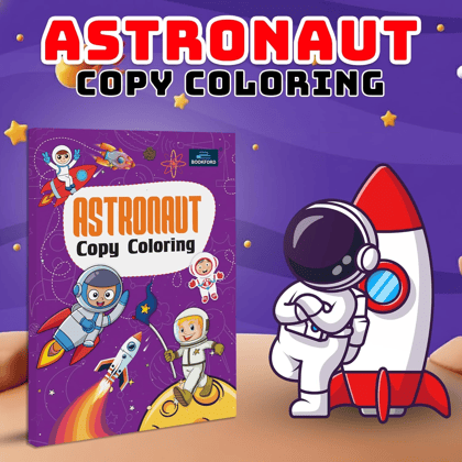 Astronaut Copy Coloring Book For Kids 