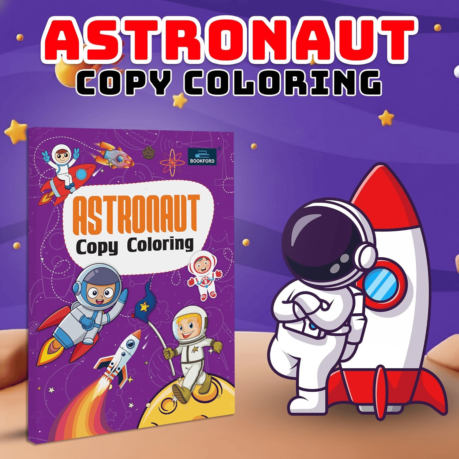 Astronaut Copy Coloring Book For Kids 