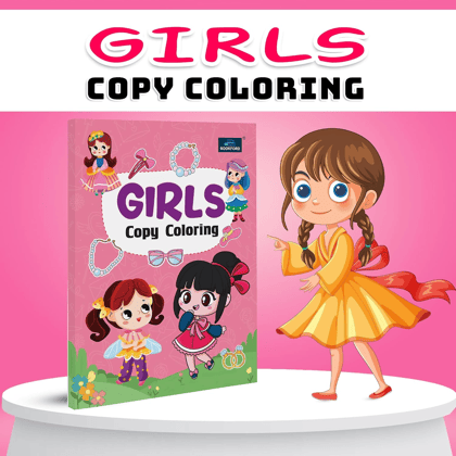 Girls Copy Coloring Book For Kids