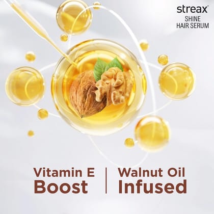 Streax Hair Serum - Vitalised with Walnut Oil | 90ml