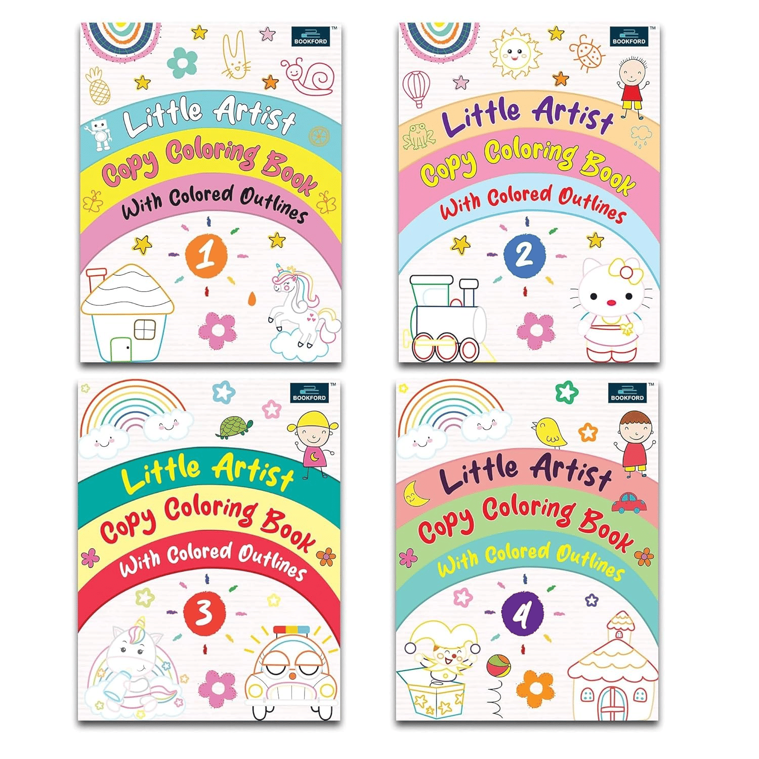 Little Artist Copy Coloring Book For Kids Set Of 4