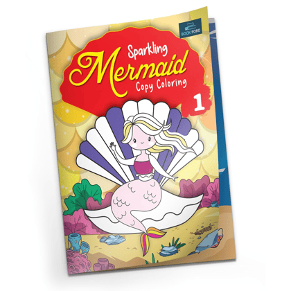 Sparkling Mermaid Copy Coloring Book - Part 1 For Kids