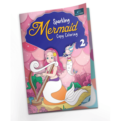 Sparkling Mermaid Copy Coloring Book - Part 2 For Kids 