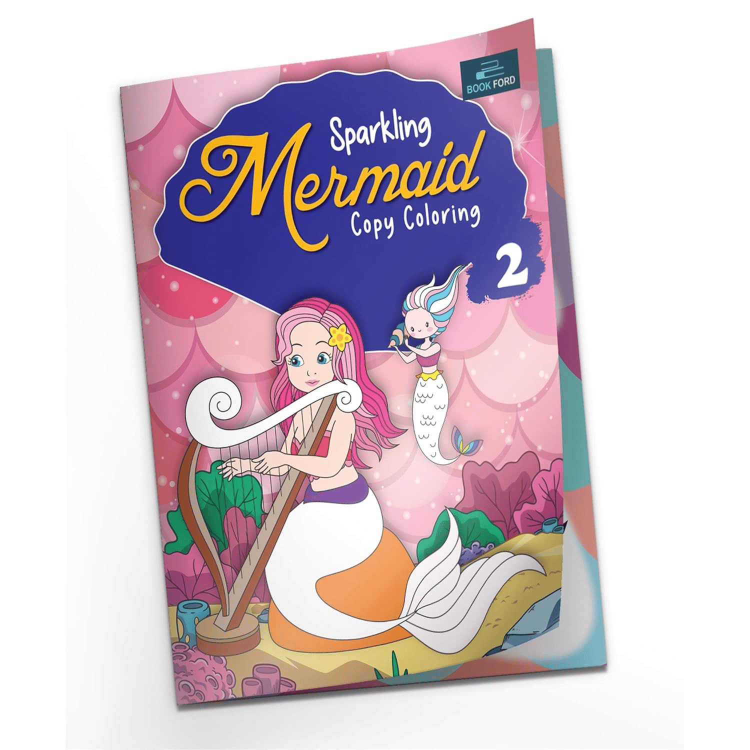 Sparkling Mermaid Copy Coloring Book - Part 2 For Kids 