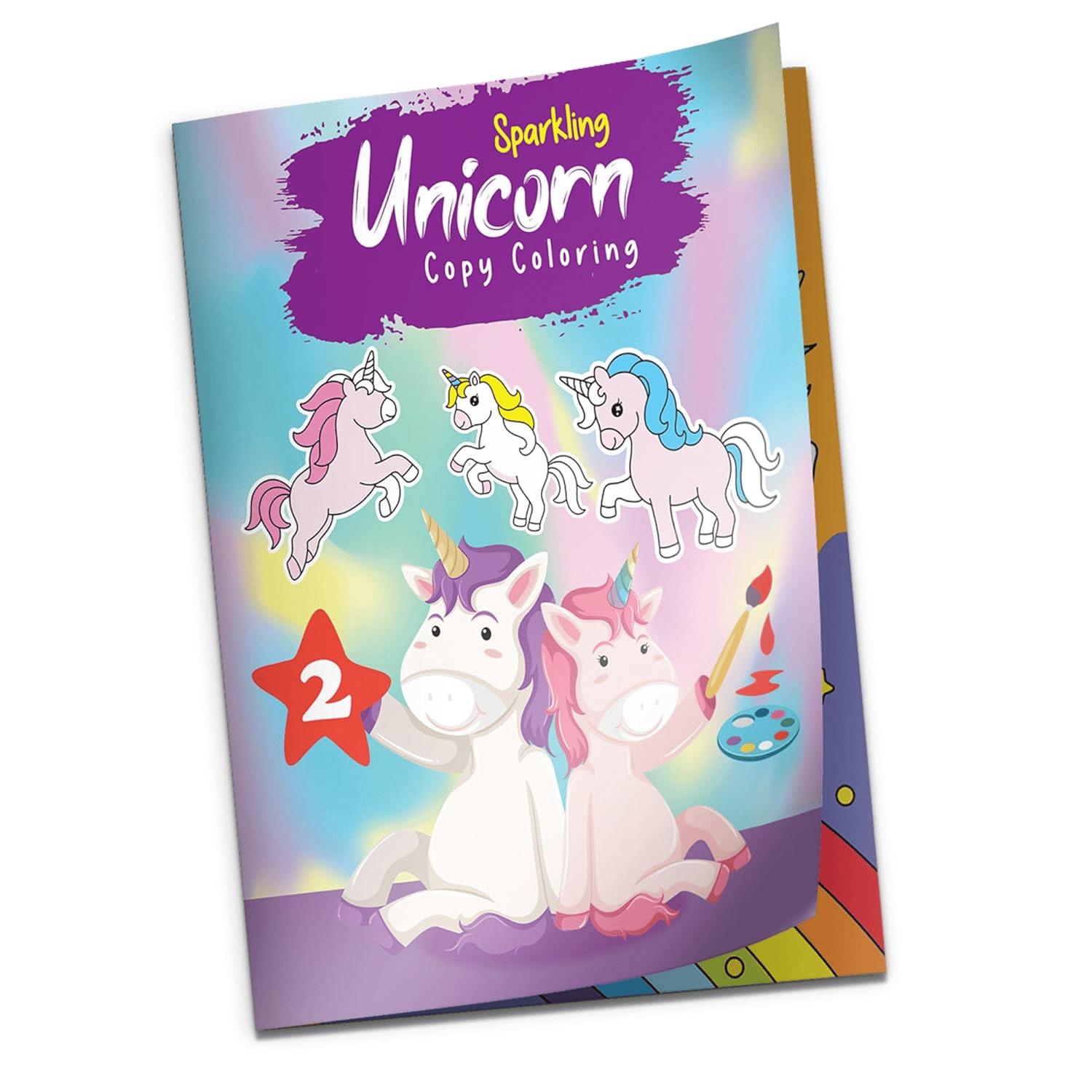 Sparkling Unicorn Copy Coloring Book - Part 2 For Kids 