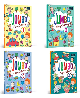 Jumbo Copy Coloring - Set of 4 Books For Kids