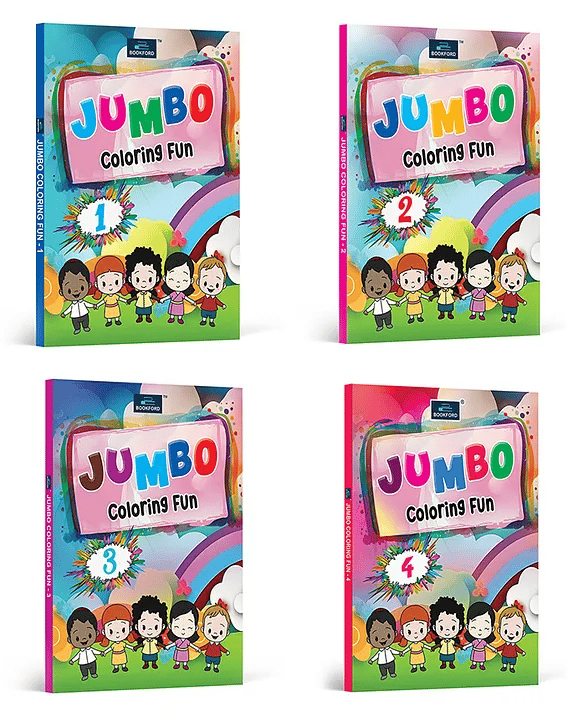 Jumbo Coloring Fun - Set of 4 Books For Kids