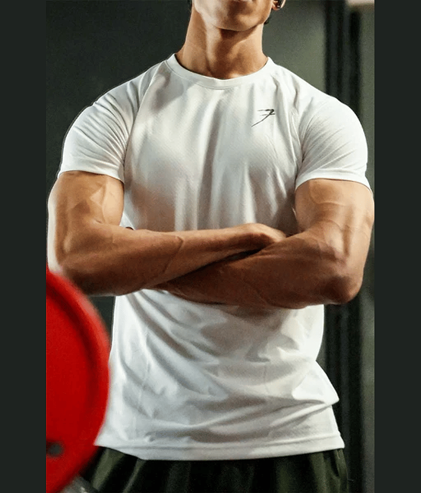 Fuaark Black Polyester Slim Fit Men's Sports T-Shirt ( Pack of 1 )