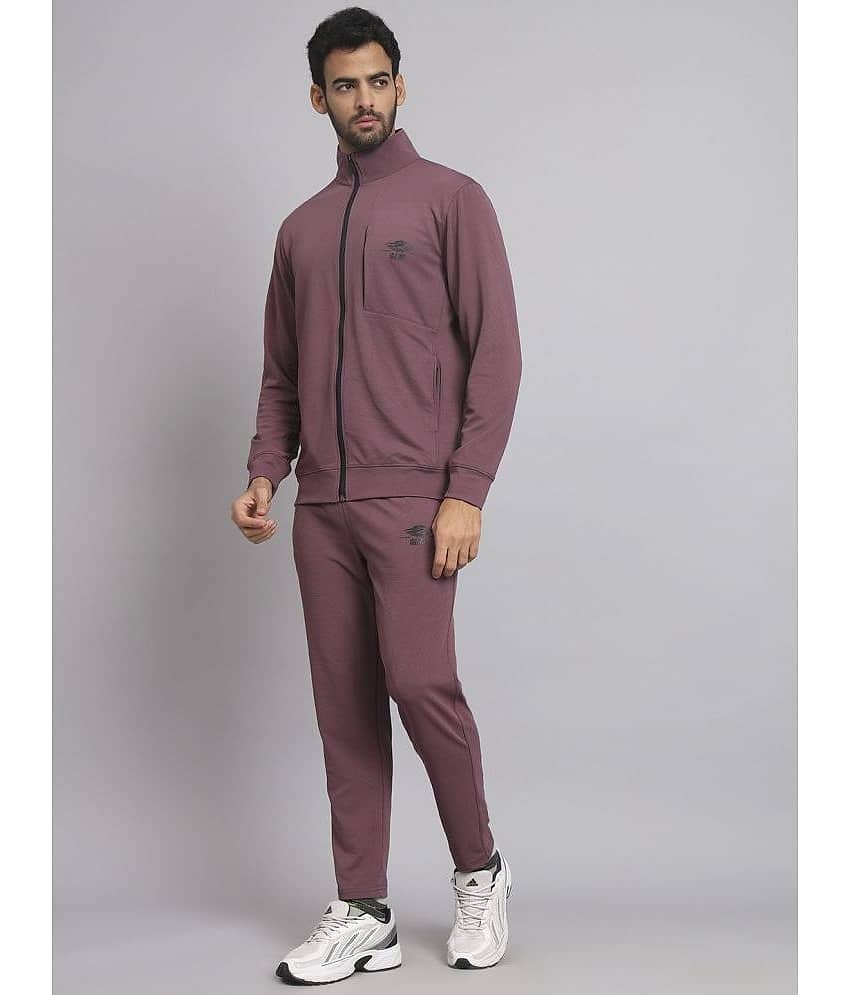 Glito - Mauve Polyester Slim Fit Men's Tracksuit ( Pack of 1 )