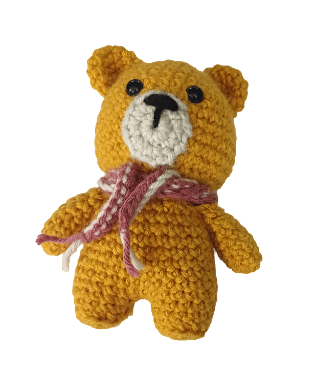 Handmade crochet teddy bear soft toy