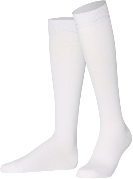 1 Pair Pack of Bunaayi Women Solid Knee High Socks - White 