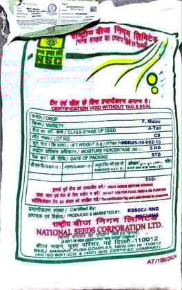 NSC Fodder Maize African Tall Variety, 5 Kg Certified Seed Bag