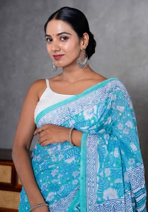 Jaipur Hand Block Print Saree