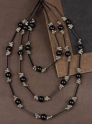Multi Layered Pearl necklace with Bracelet