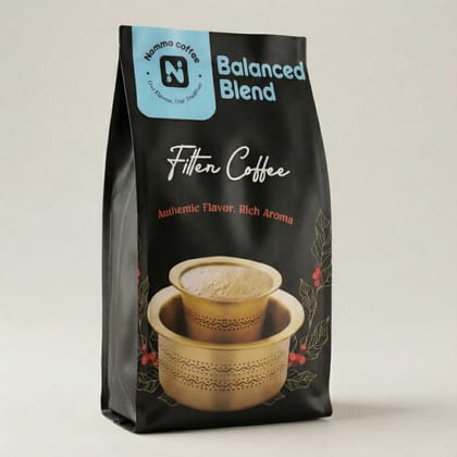 Namma Coffee  - Balanced Blend Filter Coffee Powder - 50% Coffee, 50% Chicory | Authentic South Indian Filter Coffee | Freshly Roasted, Strong And Aromatic