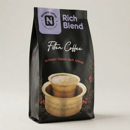 Namma Coffee  - Rich Blend Filter Coffee Powder - 90% Coffee, 10% Chicory | Authentic South Indian Filter Coffee | Freshly Roasted, Strong And Aromatic