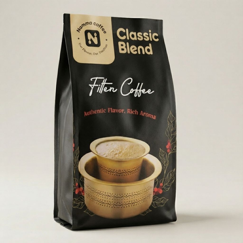 Namma Coffee - Classic Blend Filter Coffee Powder - 80% Coffee, 20% Chicory | Authentic South Indian Filter Coffee | Freshly Roasted, Strong And Aromatic