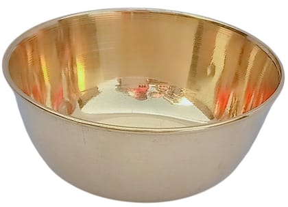 Mii Art Brass minakari Bowl for Pooja | Traditional Brass Bowl for Worship & Home Décor |(Gold Color)