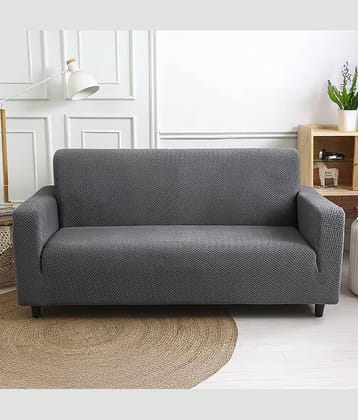 PrettyKrafts 3 Seater Polyester Sofa Cover ( Pack of 1 )