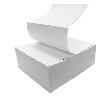  7Star Continuous Feed Dot Matrix Printer Paper 15x12, 1 Part 60 GSM 1000 Sheets Computer Premium White