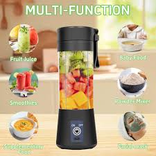 Rechargeable Powerful Electric USB Stainless Juicer Machine New Portable Juice Improved Squeezer Plastic Easy Juicing Technology Instant Blade Smoothie Maker Bottle Blender Mixer Fruit Protein Shaker