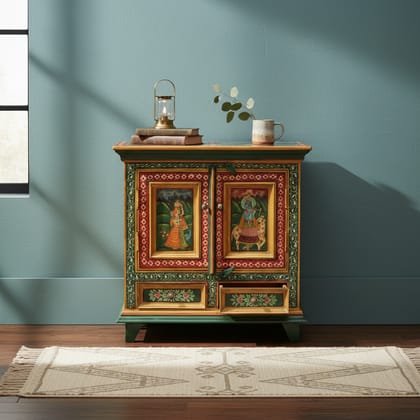 Wooden Painted Desk Drawer Bedside Cabinet