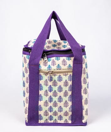 Artistic Printed Lunch Bag with Durable Handles and Insulated Interior