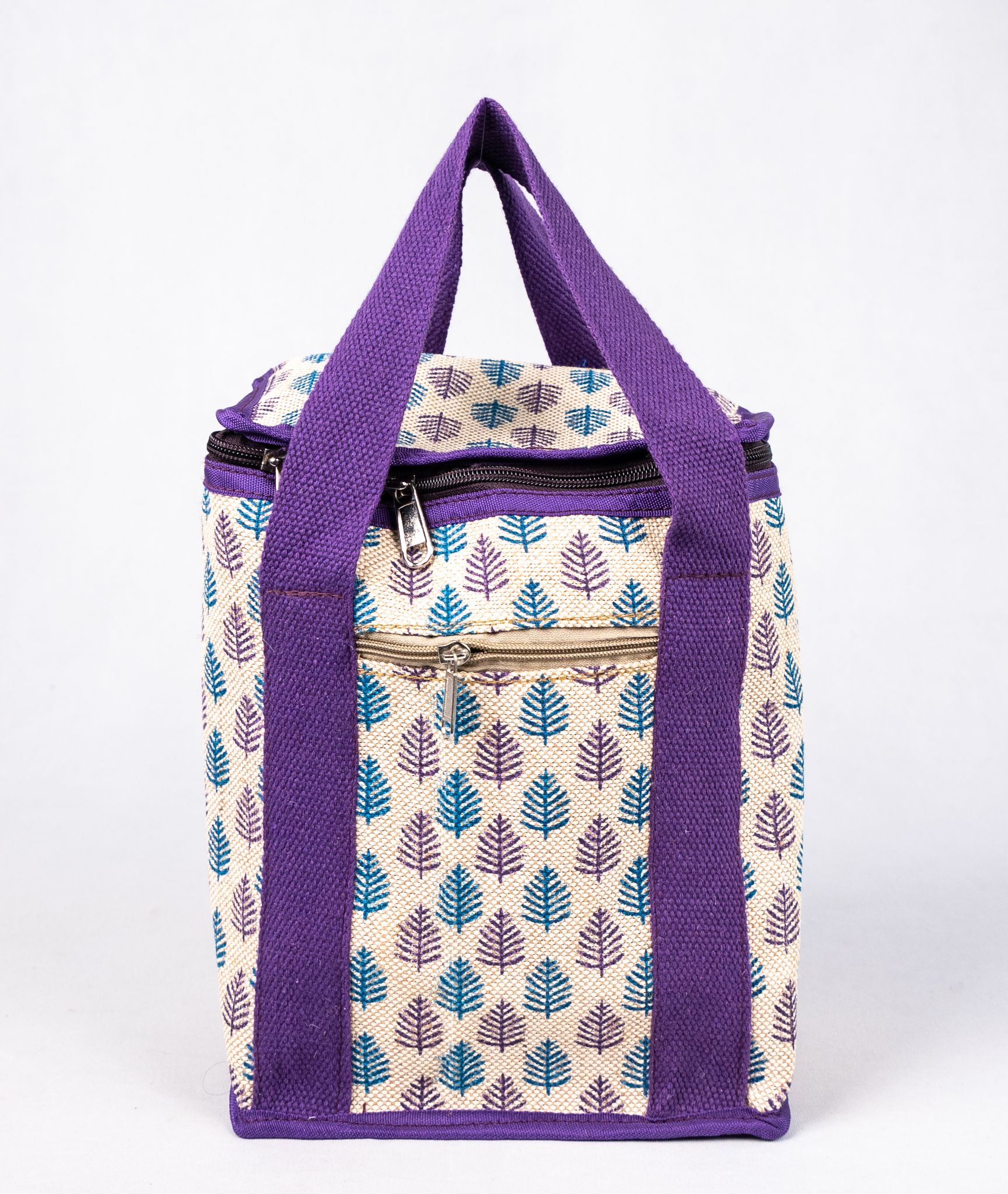 Artistic Printed Lunch Bag with Durable Handles and Insulated Interior