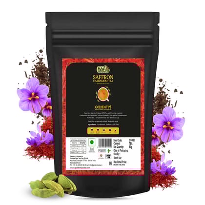 Golden Tips Saffron Cardamom CTC Exotic Chai (50gram-25 Cups)