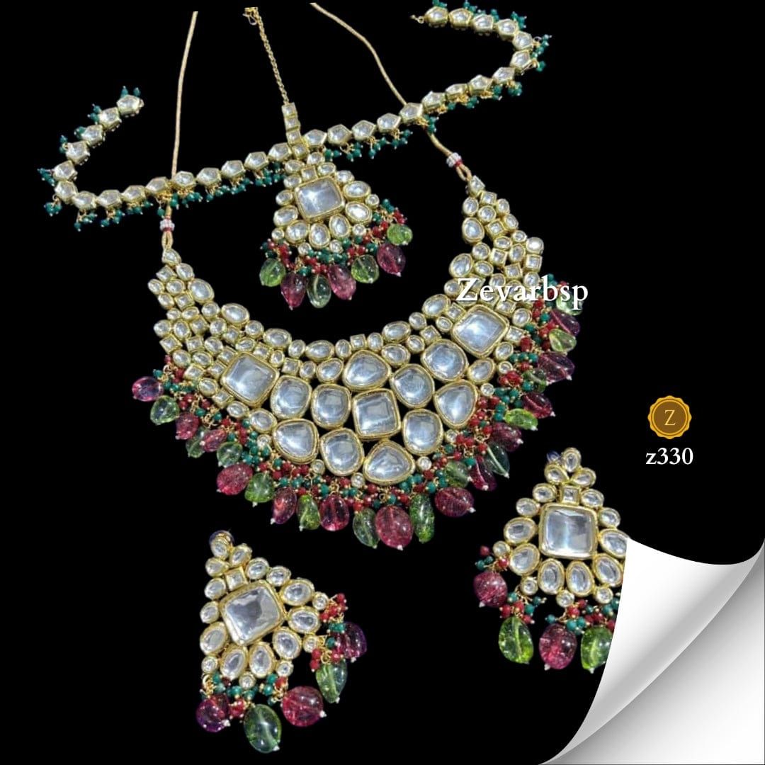 Rainbow Radiance Kundan Necklace Ensemble