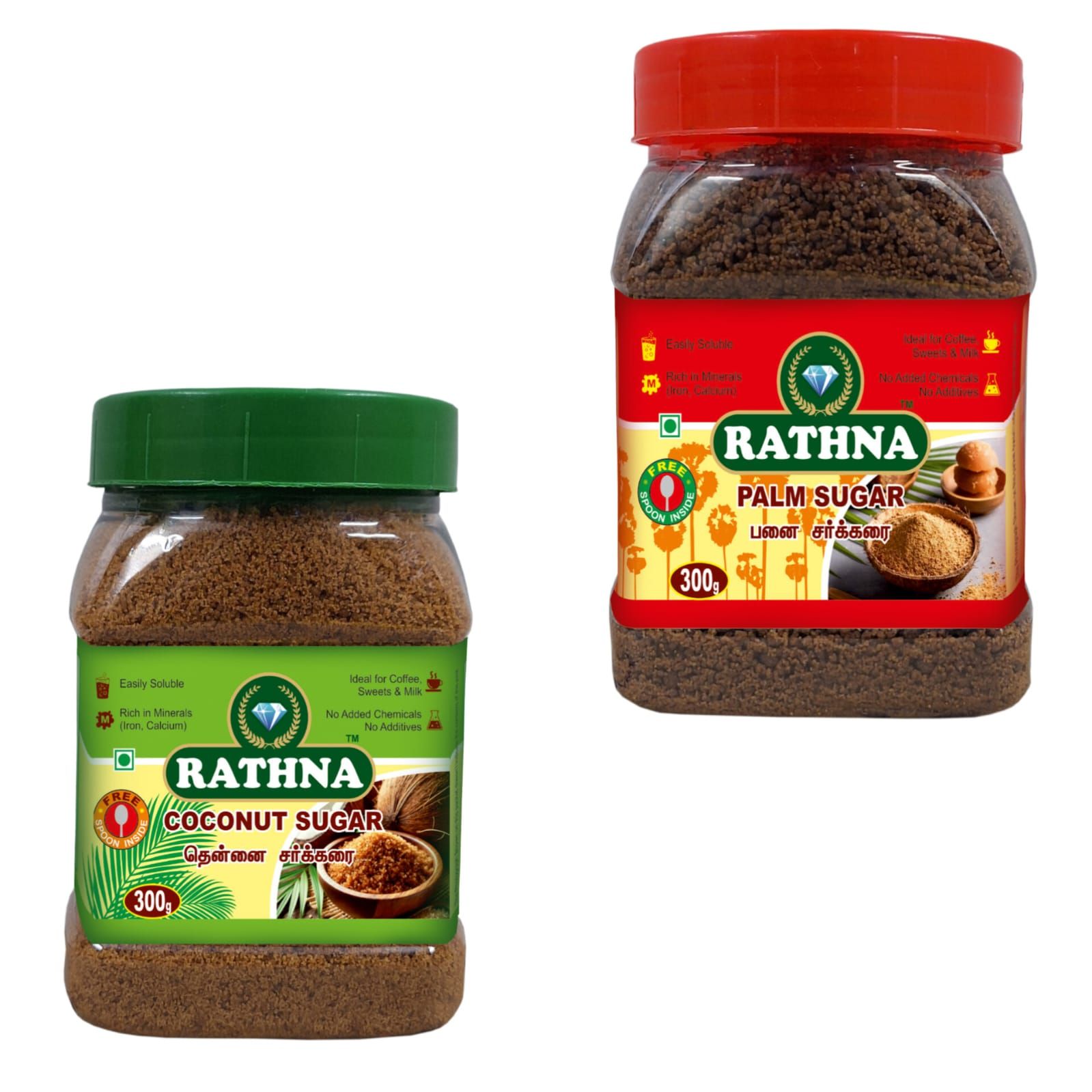 Coconut and Palm Sugar combo (each pack 300g)