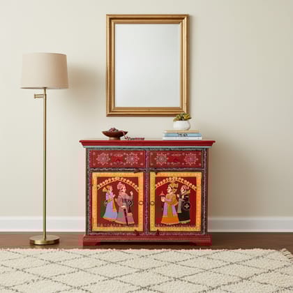 Wooden Painted Sideboard Cabinet Desk